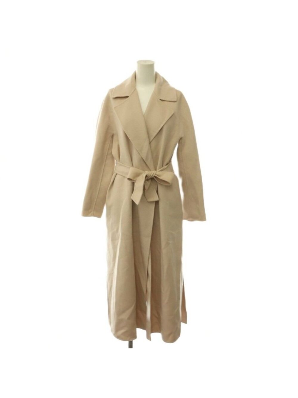 Max Mara Studio Cucito Mano Virgin Wool Double Face River Coat Outer Silk Blend